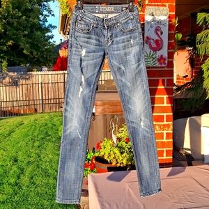 Rock & Roll Cowgirl Distressed Skinny Jeans size 24x34
